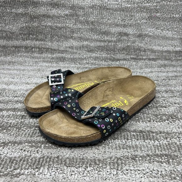 Birkenstock Papillio Madrid Multicolor Bling Buckle Slip On Sandals Women Size 5 - Picture 2 of 7